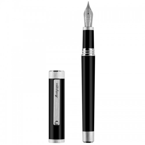 Перьевая ручка Montegrappa Zero Black Palladium IP M 14K