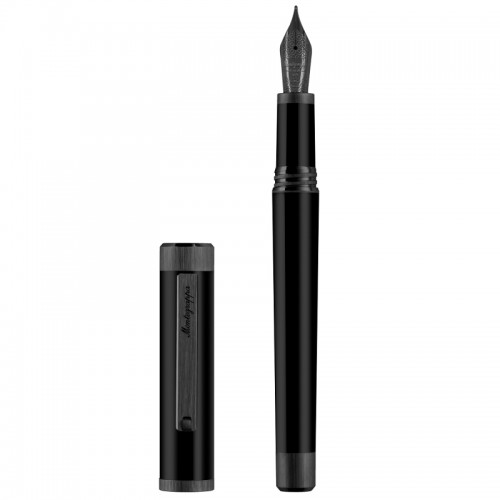 Перьевая ручка Montegrappa Zero Ultra Black IP M 14K