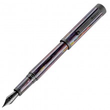 Перьевая ручка Montegrappa Zero Zodiac Aquarius (Водолей) Ultra Black IP Steel M