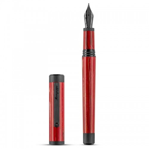 Перьевая ручка Montegrappa Zero Zodiac LE Aries (Овен) Ultra Black IP Steel F 14K
