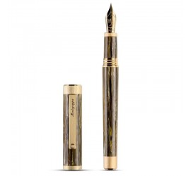 Перьевая ручка Montegrappa Zero Zodiac Capricorn (Козерог) Yellow Gold IP Steel F 14K