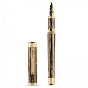 Перьевая ручка Montegrappa Zero Zodiac Capricorn (Козерог) Yellow Gold IP Steel F 14K