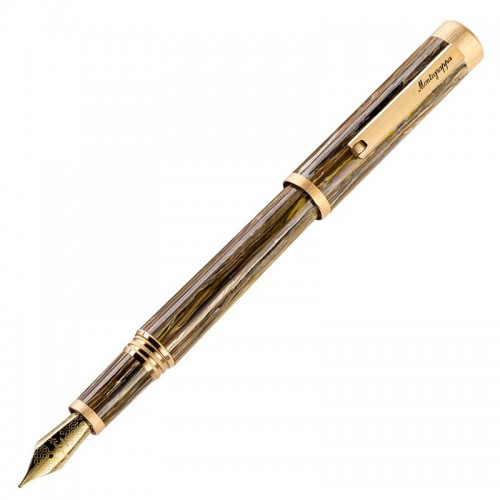 Перьевая ручка Montegrappa Zero Zodiac Capricorn (Козерог) Yellow Gold IP Steel M