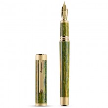 Перьевая ручка Montegrappa Zero Zodiac LE Gemini (Близнецы) Yellow Gold IP Steel F 14K