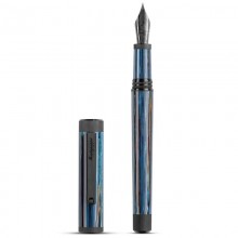 Перьевая ручка Montegrappa Zero Zodiac LE Libra (Весы) Ultra Black IP Steel F 14K