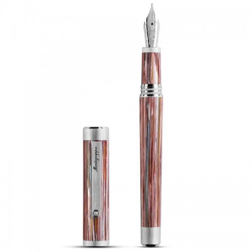 Перьевая ручка Montegrappa Zero Zodiac LE Pisces (Рыбы) Palladium IP Steel F 14K
