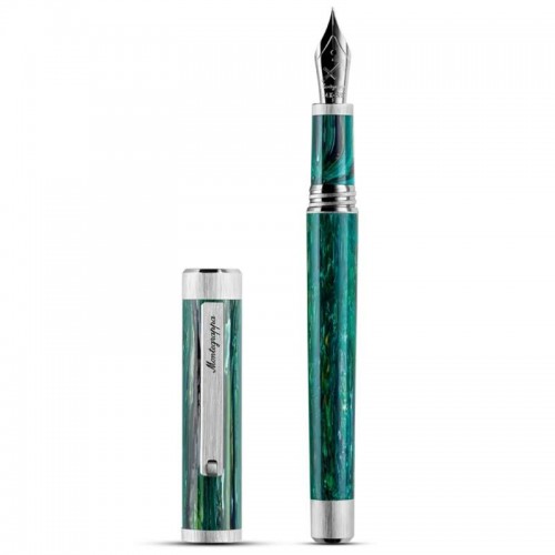 Перьевая ручка Montegrappa Zero Zodiac LE Sagittarius (Стрелец) Palladium IP Steel F 14K