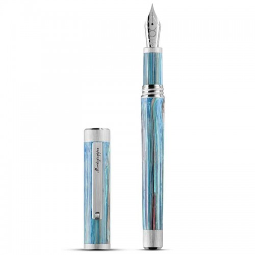 Перьевая ручка Montegrappa Zero Zodiac LE Taurus (Телец) Palladium IP Steel F 14K